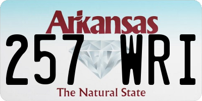 AR license plate 257WRI