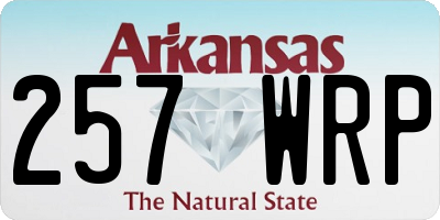 AR license plate 257WRP