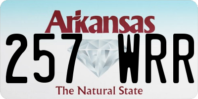 AR license plate 257WRR