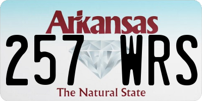 AR license plate 257WRS