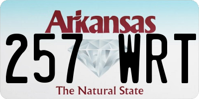 AR license plate 257WRT