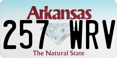 AR license plate 257WRV