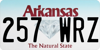 AR license plate 257WRZ