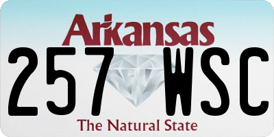 AR license plate 257WSC