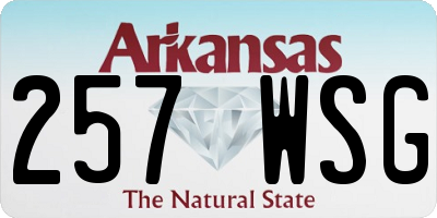 AR license plate 257WSG