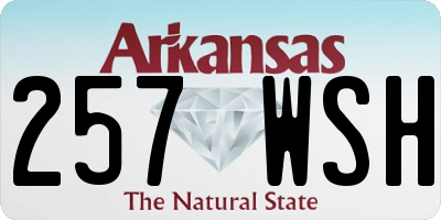 AR license plate 257WSH