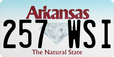 AR license plate 257WSI