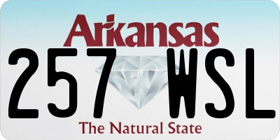 AR license plate 257WSL