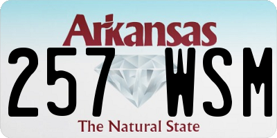 AR license plate 257WSM