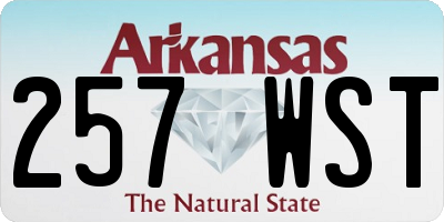 AR license plate 257WST