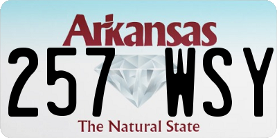 AR license plate 257WSY
