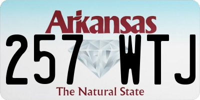 AR license plate 257WTJ
