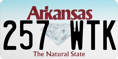 AR license plate 257WTK
