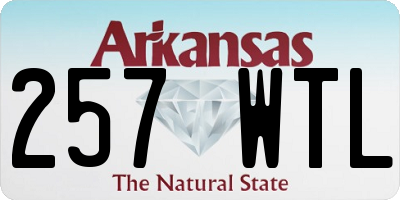 AR license plate 257WTL