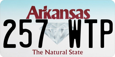 AR license plate 257WTP