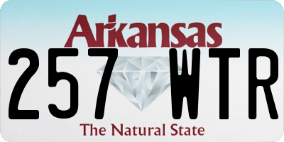 AR license plate 257WTR