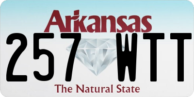 AR license plate 257WTT