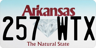 AR license plate 257WTX