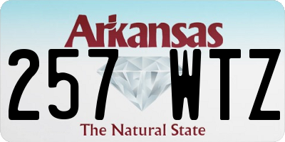 AR license plate 257WTZ