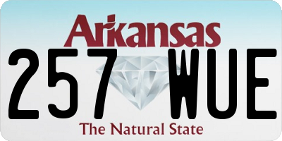 AR license plate 257WUE