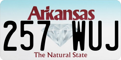 AR license plate 257WUJ