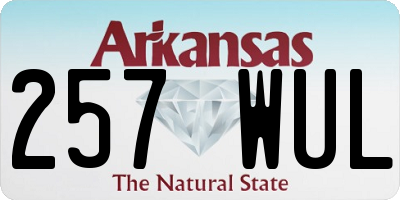 AR license plate 257WUL