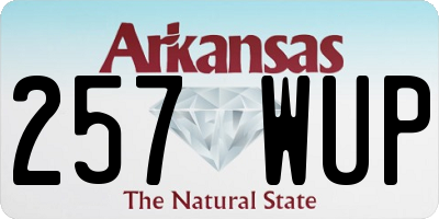 AR license plate 257WUP