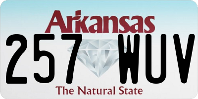 AR license plate 257WUV