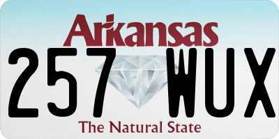 AR license plate 257WUX
