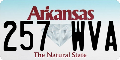 AR license plate 257WVA
