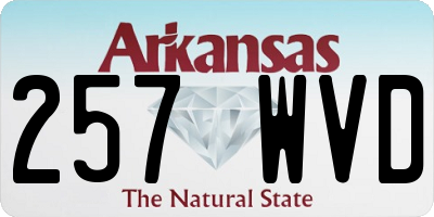 AR license plate 257WVD