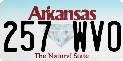 AR license plate 257WVO