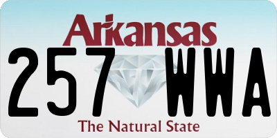 AR license plate 257WWA