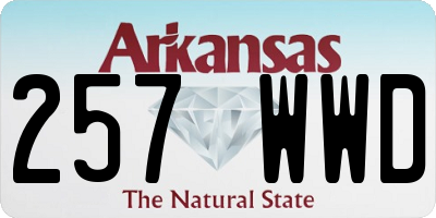 AR license plate 257WWD
