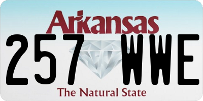 AR license plate 257WWE