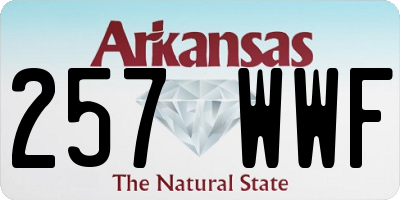 AR license plate 257WWF