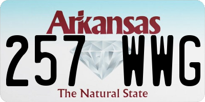 AR license plate 257WWG