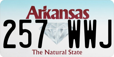 AR license plate 257WWJ