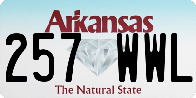 AR license plate 257WWL