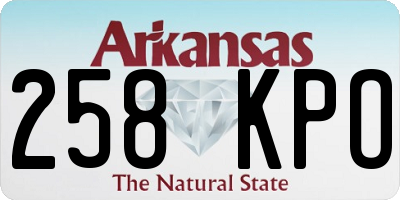 AR license plate 258KPO