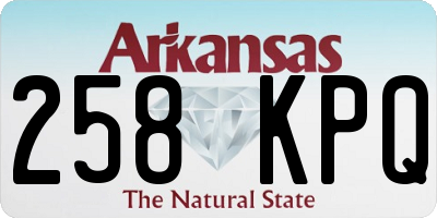 AR license plate 258KPQ