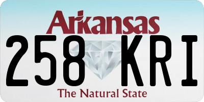 AR license plate 258KRI