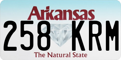AR license plate 258KRM