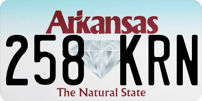 AR license plate 258KRN