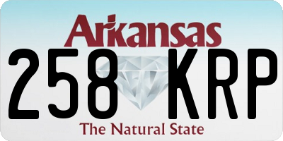 AR license plate 258KRP