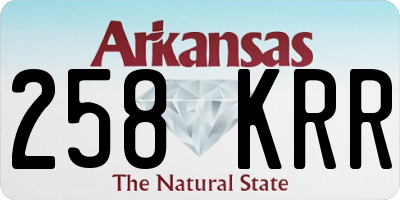AR license plate 258KRR