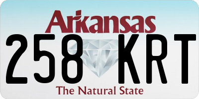 AR license plate 258KRT