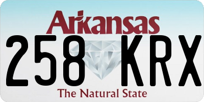 AR license plate 258KRX
