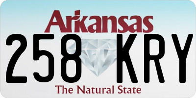 AR license plate 258KRY
