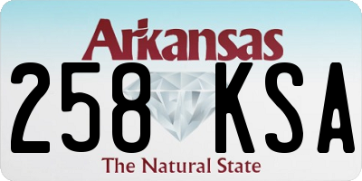 AR license plate 258KSA